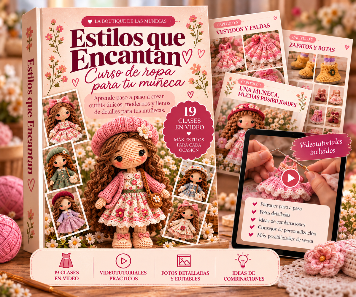 đEstilos Que Encantan. Convierte una misma muñeca en 5 estilos diferentes. Aprende a crear vestidos, chaquetas, zapatos y accesorios intercambiables.